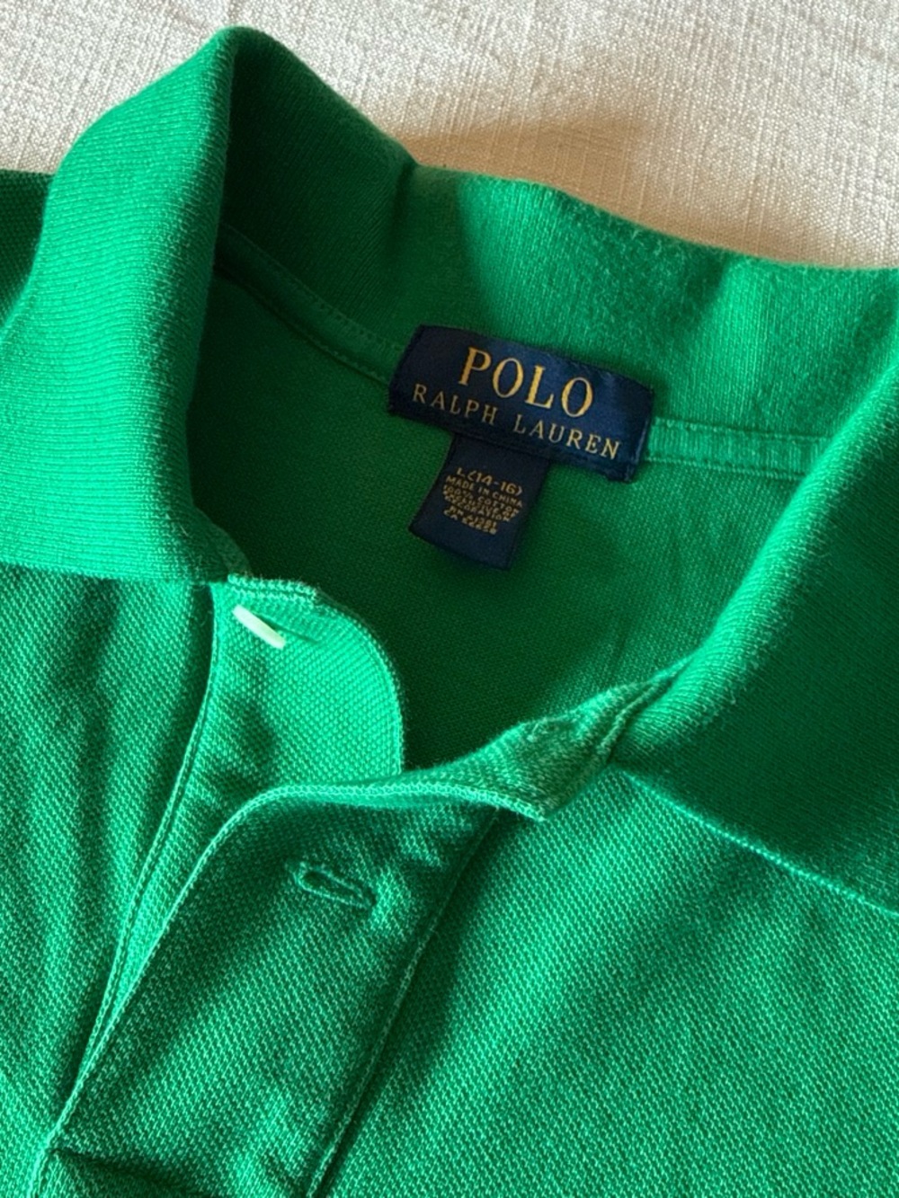 Polo by Ralph Lauren Bright Green V-Neck Polo Sweater